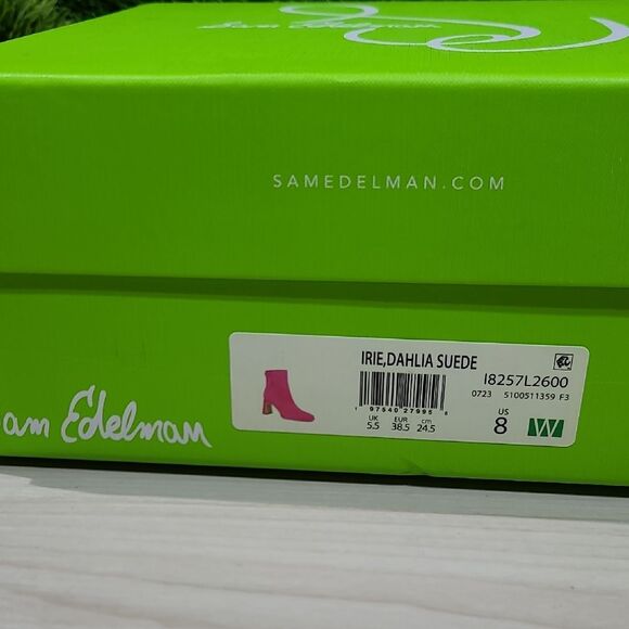 Sam Edelman | Shoes | Nib Sam Edelman Irie Square Toe Bright  Sam Edelman Irie Suede Ankle Bootie - Dahlia US 8 New